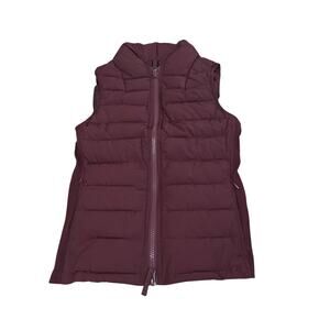 Univeral Standard USOU1231 Sport Puffer Vest Burgundy Full Zip Size 4XS US 0 New